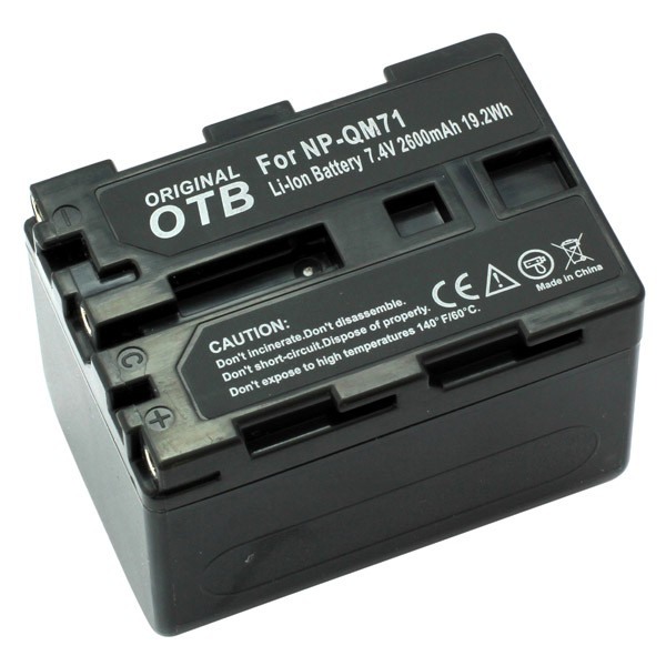 Batterij v. Sony NP-FM70 NP-QM71