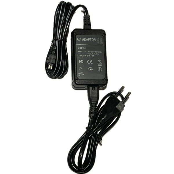 thumbnail interactive-video image 1 of AC Power Adapter For Sony HandyCam Camcorders – Fits DCR-TRV525, TRV530, TRV900, TRV950 – 8.4V 1 of 4