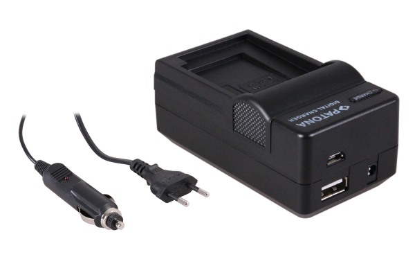 Acculader m. micro-USB vr. Praktica Luxmedia 16-Z24S