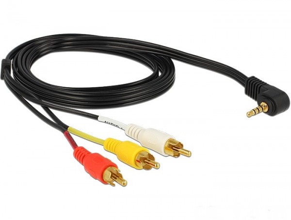 AV kabel verguld 90° voor JVC GR-DVL 515